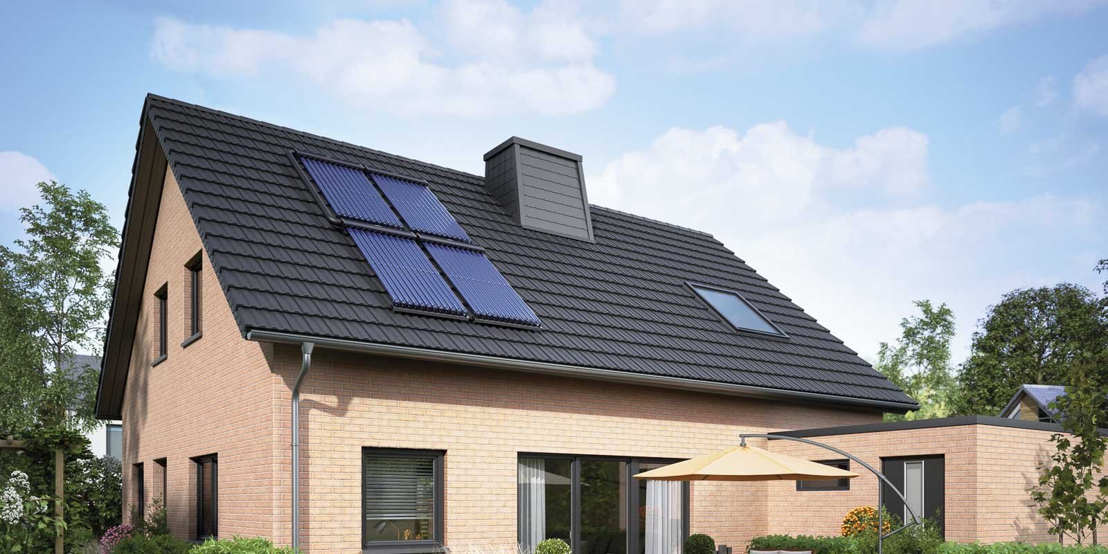 Solarthermie Anlage auf einem Privathaus